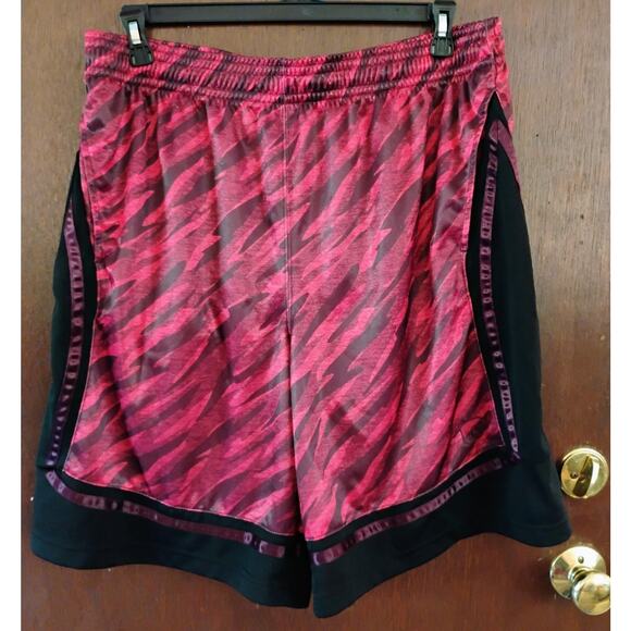 XL Maroon And Black "AND 1" Basketball Shorts. Hip Hop. Rap. Y2k Drawstring. NBA - Picture 1 of 16